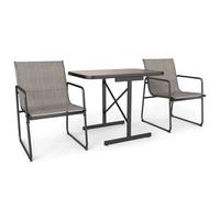Costway 3 Piece Patio Bistro Set Outdoor Furniture Set For Small Space-Coffee