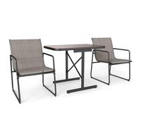 Costway 3 Piece Patio Bistro Set Outdoor Furniture Set for Small Space in Brown COSTWAY Brown