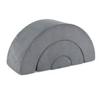 Costway 3 Piece Toddlers Climbing Toy Indoor Soft Play Equipment Playset-Grey