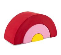 Costway 3 Piece Toddlers Climbing Toy Indoor Soft Play Equipment Playset-Red