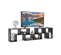 Costway 3 Pieces Free Combination Tv Console Stand Modern Bookcase