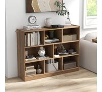 Costway 3 Tier 8 Cube Open Shelf Storage Cabinet Wood Bookshelf Display Shelf