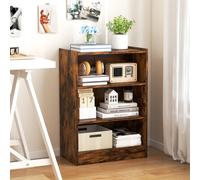 Costway 3-Tier Adjustable Bookcase Bookshelf Modern Display Cabinet W/ Anti-Toppling Device