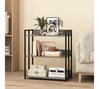 Costway 3-Tier Corner Bookcase Metal Frame Floor Storage Shelf Display Rack