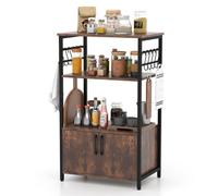 Costway 3-Tier Kitchen Bakers Rack With Cabinet