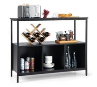 Costway 3-Tier Wooden Buffet Sideboard Modern Pantry Storage Cabinet With 3 Compartments