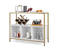 Costway 3-Tier Wooden Buffet Sideboard Modern Pantry Storage Cabinet With 3 Compartments in White COSTWAY White