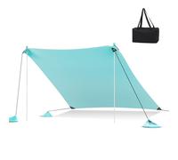 Costway 3 x 3 M Camping Beach Canopy Tent Large Outdoor Sunshade w/ 2 Poles in Green COSTWAY Green