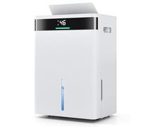 COSTWAY 30L/Day Dehumidifier with 3 Modes, 3-Color Light, 2 Speed, Continuous Drainage, Laundry Drying, Sleep Mode, 5.5L Water Tank, 24H Timer, Auto Defrost & Child Lock (30L/Day, Single LED Display)