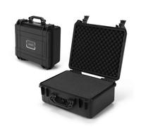 Costway 34 x 31 x 16 cm Hard-Shell Dry Box Portable Waterproof Hard Case in Black COSTWAY Black 34 x 31 x 16 cm