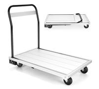 Costway 350Kg Folding Platform Truck Heavy Duty Flat Bed Trolley With 4 Tpr Wheels