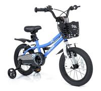 Costway 36 cm Kid's Bike for 3-5 Years Old Children Training Bicycle in Blue COSTWAY Blue