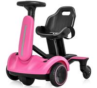 Costway 360° Spin Kids Ride on Drift Car Children 6V Electric Go Kart Toys in Pink COSTWAY Pink