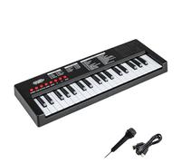 COSTWAY 37 Key Keyboard Piano, Portable Digital Piano with Microphone, 8 Rhythms, 8 Tones & 22 Demos, Electric Keyboard for 3+ Years Old Boys Girls Beginners (Black)