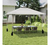 Costway 395 X 395 Cm Pop Up Canopy Tent Outdoor Easy Setup Gazebo-Beige
