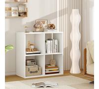 Costway 4-Cube Bookcase Home 2-Tier Bookshelf Open-Back Display Shelf
