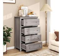 Costway 4 Drawer Dresser Storage Cabinet Chest Of Drawers Clothes Organizer