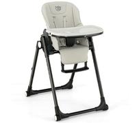 Costway 4-In-1 Baby High Chair Foldable Feeding Chair W/ Footrest-Grey