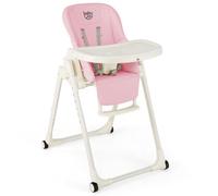Costway 4-In-1 Baby High Chair Foldable Feeding Chair W/ Footrest-Pink