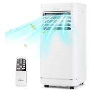 COSTWAY 4 in 1 Portable Air Conditioner, 7000/9000 BTU Mobile Cooler, Fan and Dehumidifier with Sleep Mode, 24H Timer, 2 Fan Speed, Remote Control, LED Display, Child Lock & Window Kit (9000BTU)