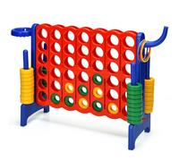 Costway 4-in-A Row Jumbo Indoor Outdoor Family Connect Game w/Basketball Hoop COSTWAY Multicolor