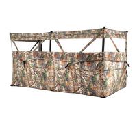 Costway 4-Panel Hunting Blind 3-Person Ground Blind Tent Portable Camouflage Concealed Shelter