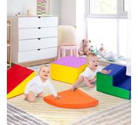Costway 4-Piece Educational Play Set Soft EPE Toddler Corner Climber COSTWAY Multicolor