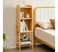 Costway 4 Tier Bamboo Bookshelf Free Standing Tall Bookcase Storage Organizer Rack Shelf