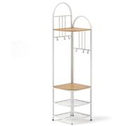Costway 4-Tier Coat Rack 180cm Tall Entryway Shoes Shelf Organizer-Natural in Natural COSTWAY Natural