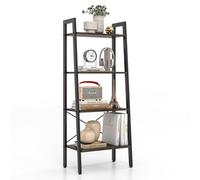 Costway 4-Tier Industrial Bookshelf Standing Display Shelf Plant Flower Stand