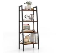 Costway 4-Tier Industrial Bookshelf Standing Display Shelf Plant Flower Stand