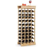 Costway 40-Bottle Freestanding Wine Rack Storage Shelf with Tabletop