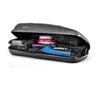 Costway 400L Cargo Box Waterproof Rooftop Cargo Carrier Heavy Duty Roof Storage Box in Grey COSTWAY Grey