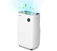 COSTWAY 40L/Day Dehumidifier with 5 Modes, 2 Speed, 3-Color Indicator Light, 6.5L Water Tank, Sleep Mode, Continuous Drainage, Laundry Drying & Auto Defrost Function for Home Damp (40L)