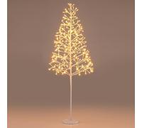 COSTWAY 4FT/5FT/6FT Lighted Christmas Birch Tree, Artificial Xmas Twig Tree with Warm-White LED Lights, Christmas Holiday Party Decor for Porch Home Store (150 cm)