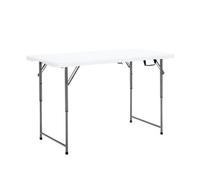 Costway 4Ft Folding Table Camping Picnic Table W/ 3-Level Height Adjustment