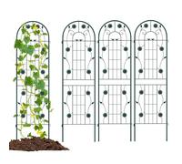 Costway 4Pack 180cm x 50cm Metal Garden Trellis Plant Support Climbing Plants in Green | Size: 180 cm x 50 cm COSTWAY Green 180 cm x 50 cm