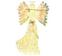 Costway 5.2 FT Lighted Angel Christmas Decoration 3D Glittering Halo Angel COSTWAY Multicolor