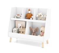 Costway 5-Cube Kids Bookshelf And Toy Organizer Wooden Storage Bookcase W/ Wood Legs