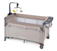 Costway 5-In-1 Baby Bassinet Bedside Sleeper Portable Pack And Play-Khaki