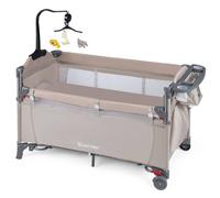 Costway 5-in-1 Baby Bassinet Bedside Sleeper Portable Pack & Play in Khaki COSTWAY Khaki