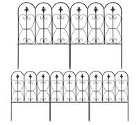 Costway 5 Panels Steel Decorative Garden Fence Folding Wire Patio Fences