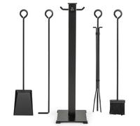 Costway 5 Pieces Fireplace Tools Set 81Cm Modern Metal Fireside Accessories