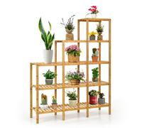 Costway 5-Tier Bamboo Plant Holder Stand Plant Shelf Storage Organizer Display Rack