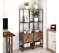 Costway 5-Tier Bookshelf With Drawer Tall Narrow Bookcase With Shelves