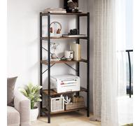 Costway 5-Tier Bookshelf With Metal Frame Freestanding Display Rack For Home Office