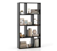 Costway 5-Tier Geometric Bookshelf 120 Cm Tall Bookcase Modern 8-Cube Display Shelving