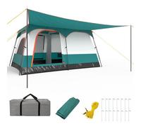 Costway 6-8 Person Waterproof Camping Tent With Porch 380 X 260 X 190 Cm