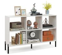 Costway 6-Cube Storage Bookcase Wooden Open Bookshelf in White COSTWAY White