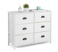 Costway 6 Drawers Dresser Organizer 2-Tier Fabric Storage Organizer Chest Of Drawers